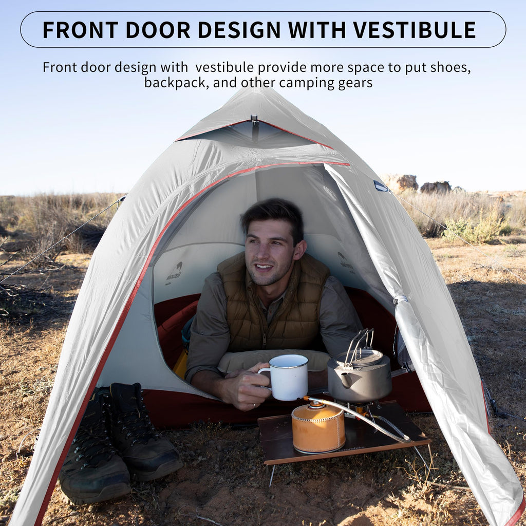 Naturehike Cloud-Up 1 Person Tent Lightweight Backpacking Tent for One Man, Wate, view 4