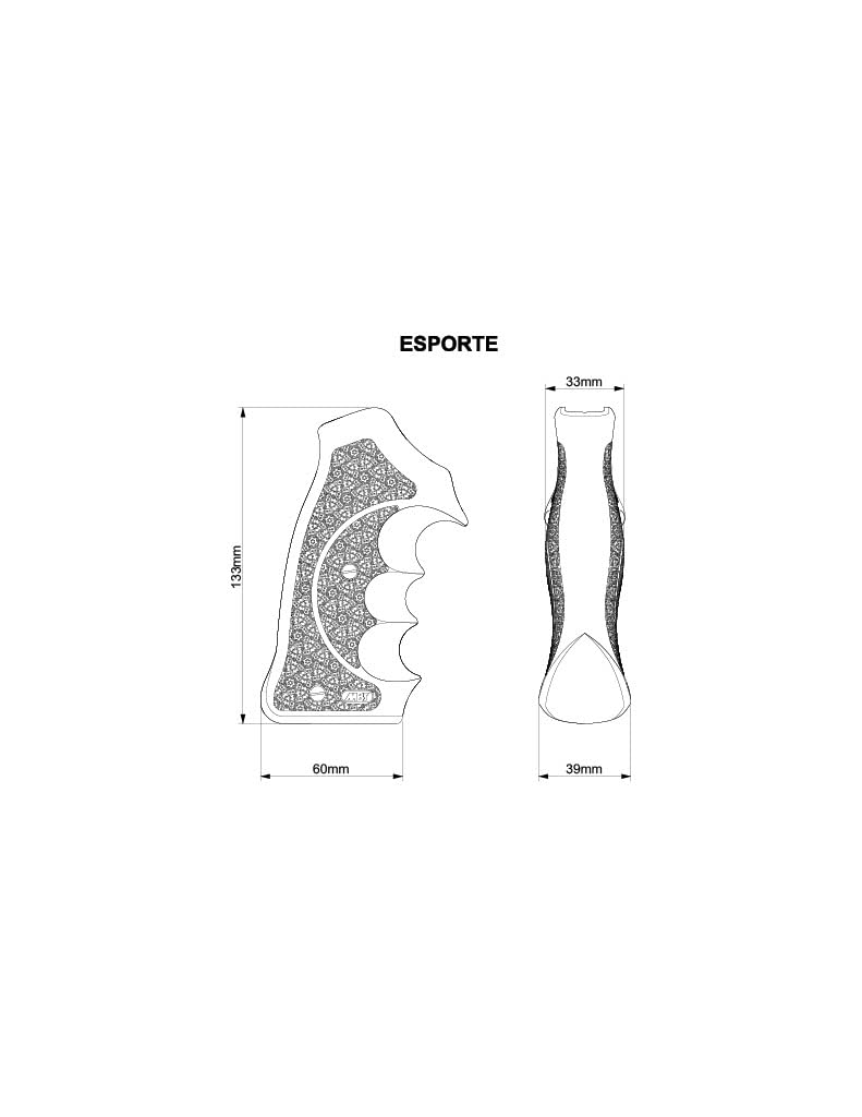MBT GRIPS/Bold Grip® Sport - Grip for Taurus Large Frames, fits All Large - Medi