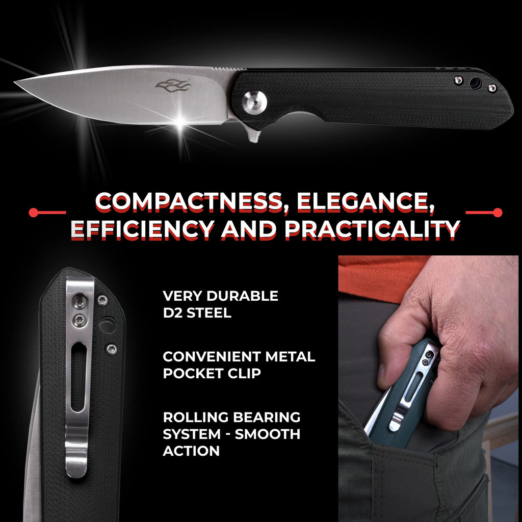 Firebird GANZO FH41S-BK Ball Bearing Pocket Folding Knife, view 6