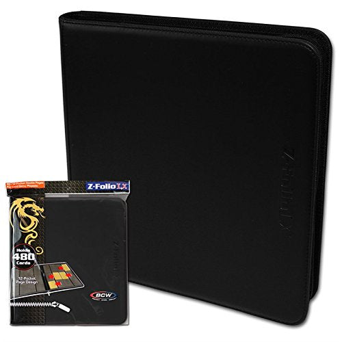12-Pocket Z-Folio LX Trading Card Albums, Black