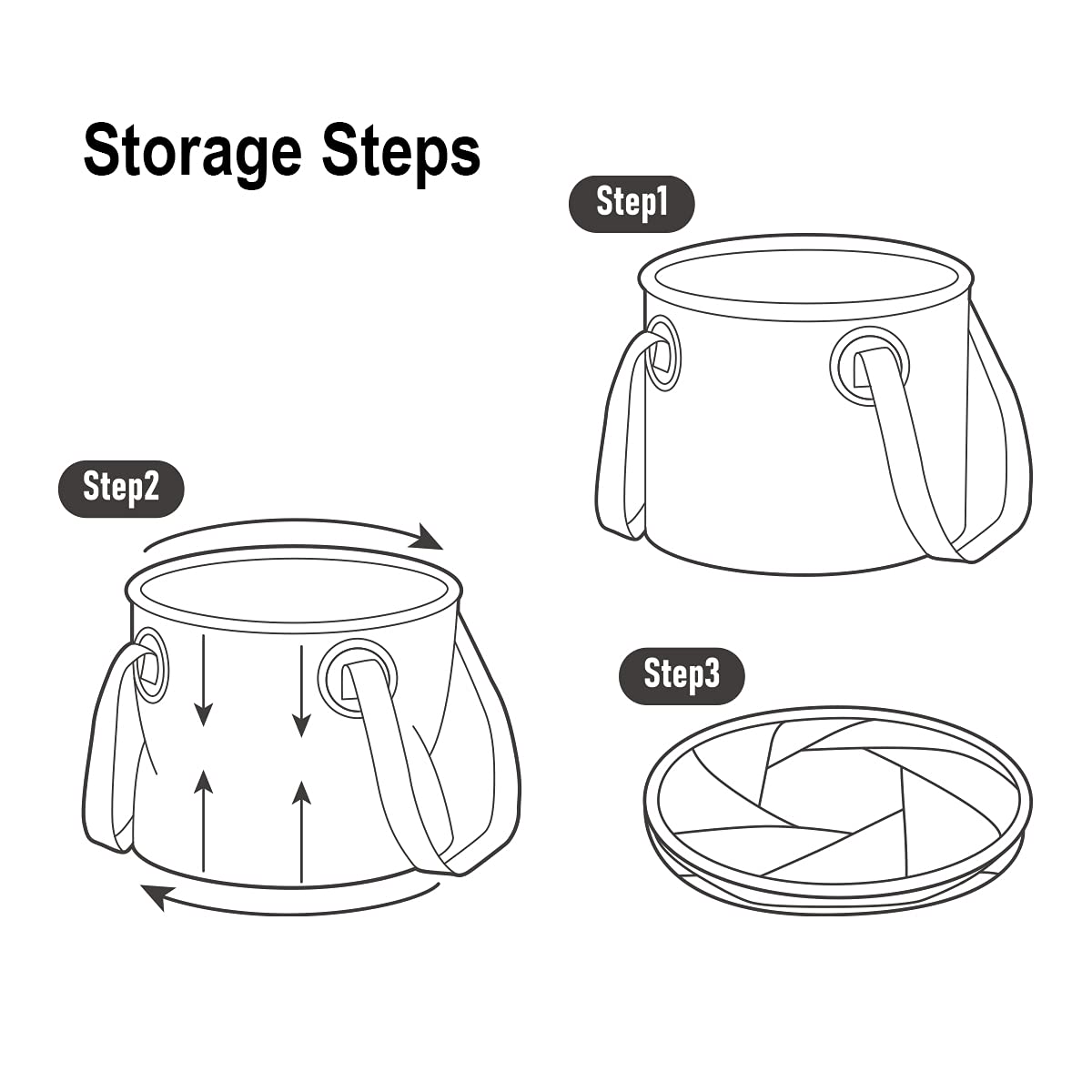 Naturehike Collapsible Bucket, Folding Bucket Wash Basin with Handle, Portable W
