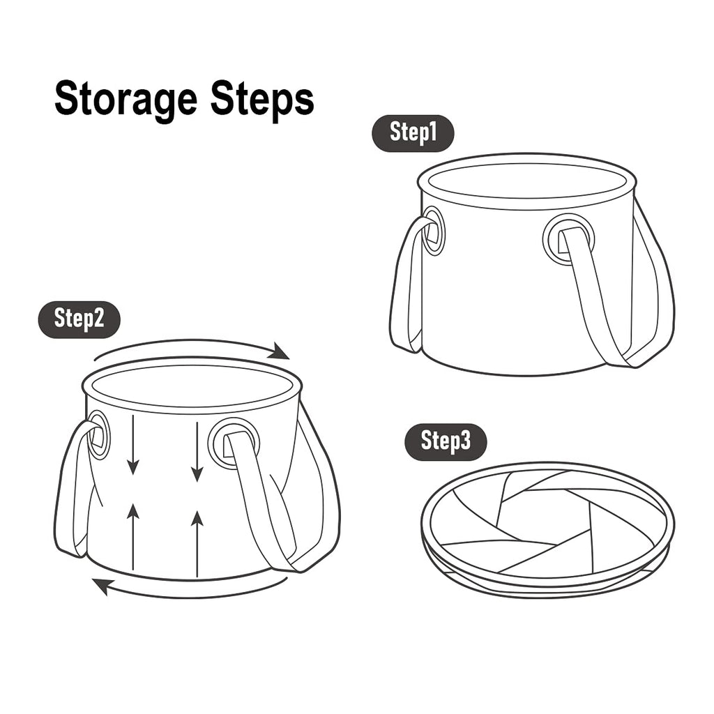 Naturehike Collapsible Bucket, Folding Bucket Wash Basin with Handle, Portable W, view 3