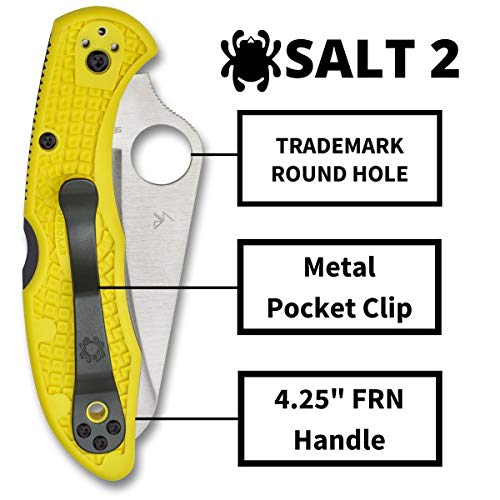 Spyderco Salt 2 Lightweight Knife with 3" H-1 Ultra-Corrosion, view 5