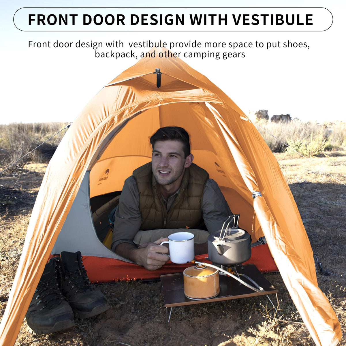 Naturehike Cloud-Up 1 Person Tent Lightweight Backpacking Tent for One Man, Wate