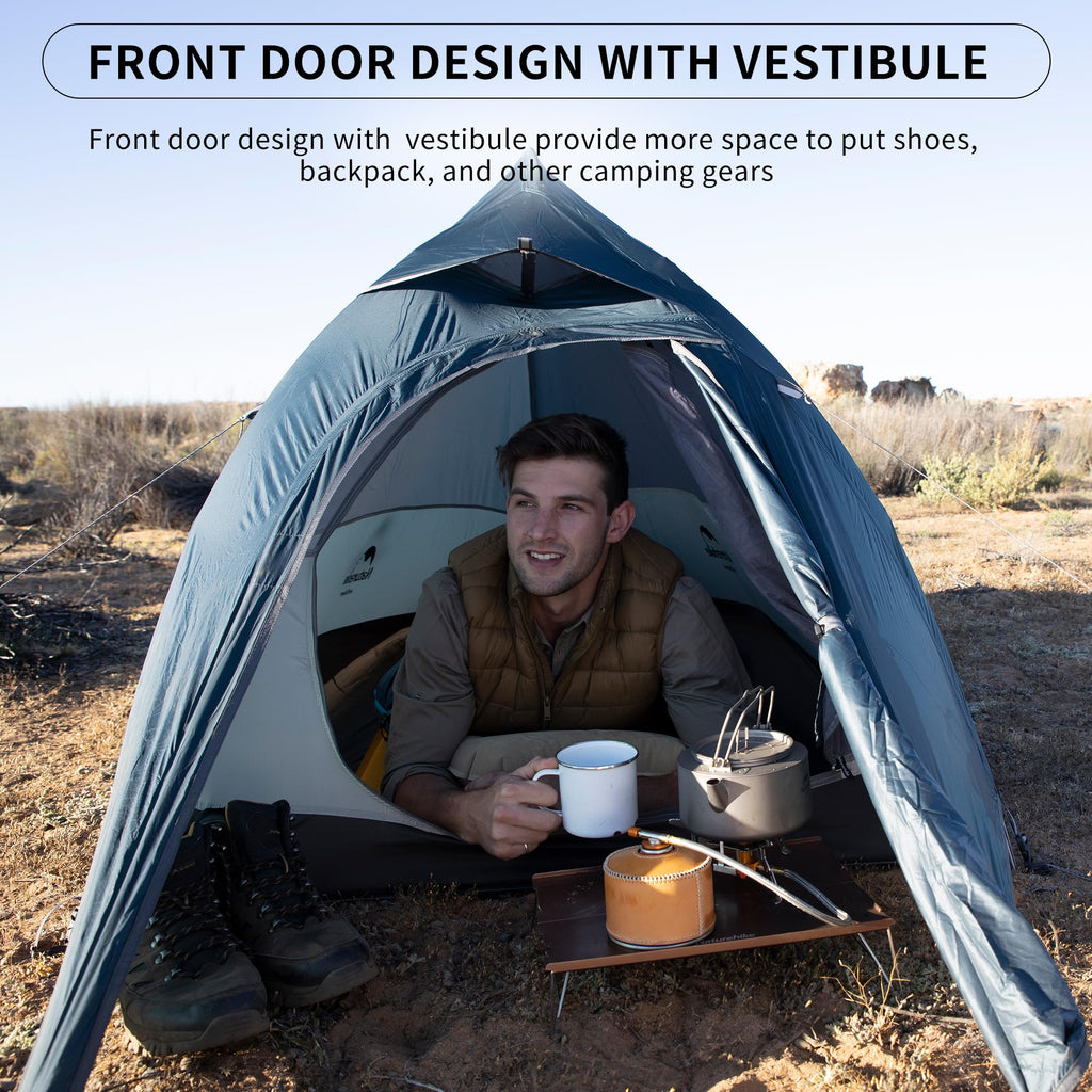 Naturehike Cloud-Up 1 Person Lightweight Backpacking Tent with Footprint - Dome, view 3
