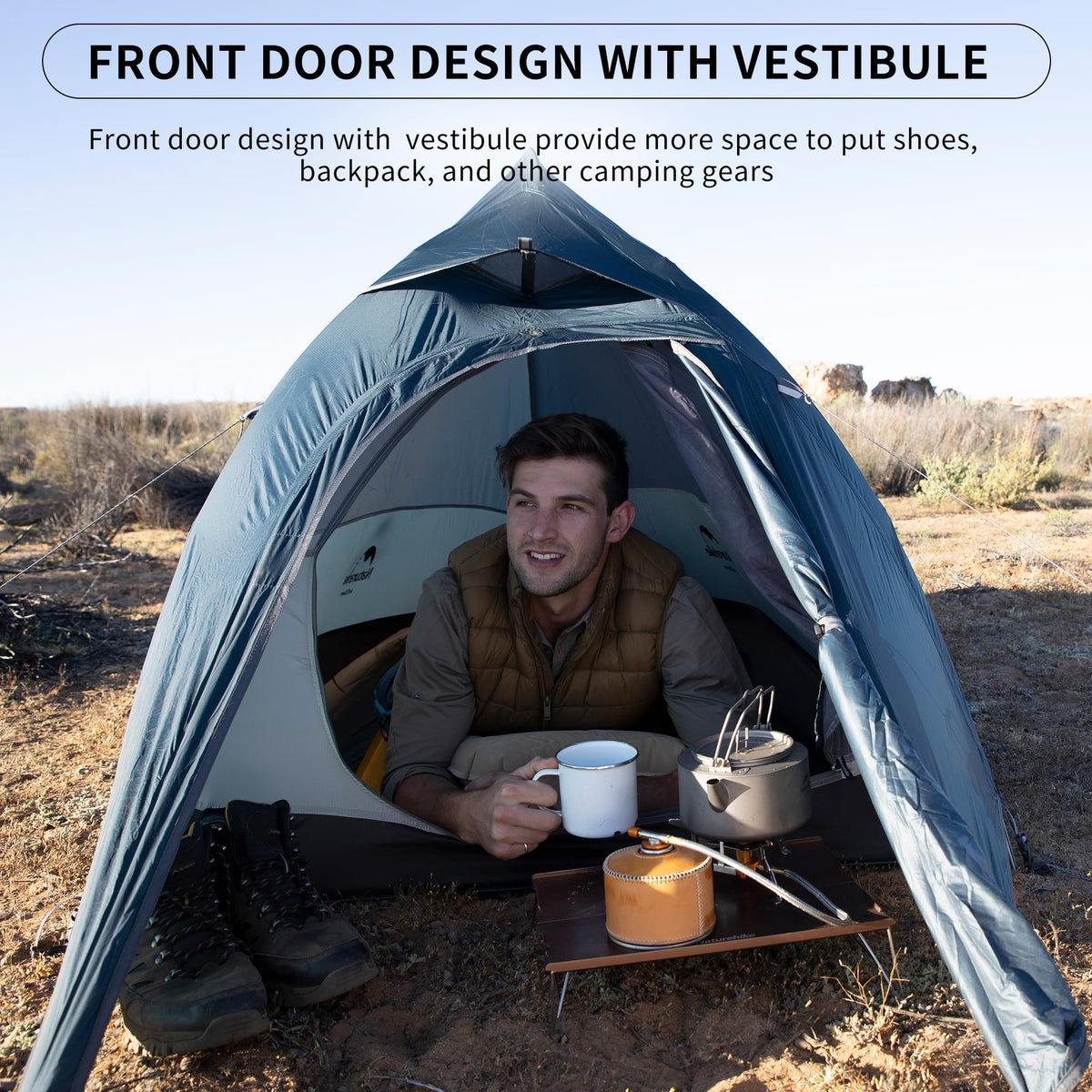 Naturehike Cloud-Up 1 Person Lightweight Backpacking Tent with Footprint - Dome