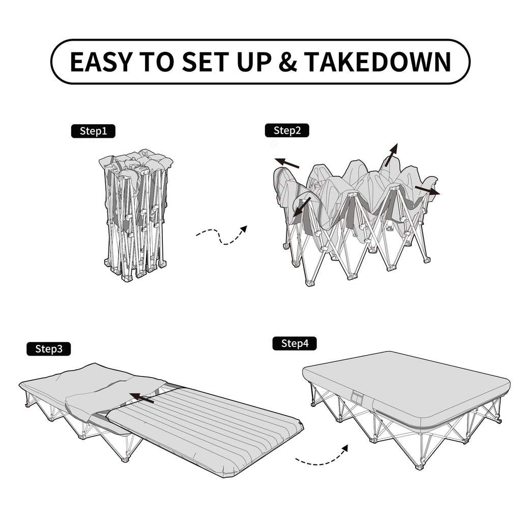 Naturehike CosyWild 2 Person Camping Cot Frame Only, Air Mattress Not Included,, view 7