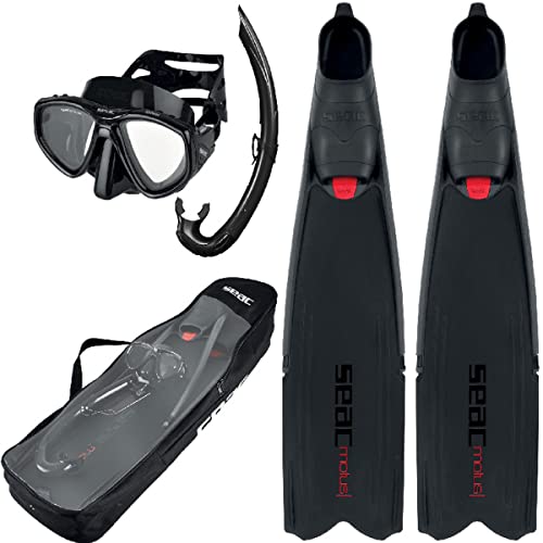 SEAC Motus Tris, Freediving and Spearfishing Set Motus Long fins, One Diving mas, view 5