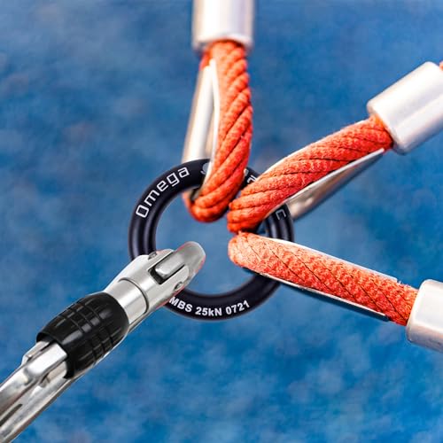 Omega Pacific Rappel Ring - Solid Seamless Aluminum Design, Outdoor Adventure