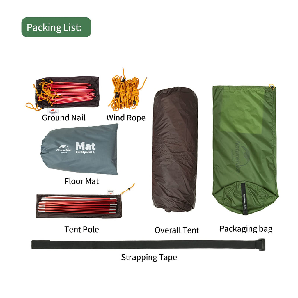 Naturehike Opalus Backpacking Tent 2-4 Person Lightweight Waterproof Camping Ten, view 3