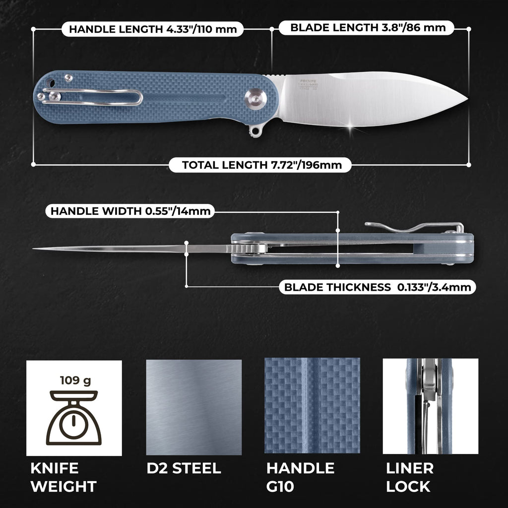 Firebird GANZO FH922-GY Ball Bearing Pocket Folding Knife, view 2