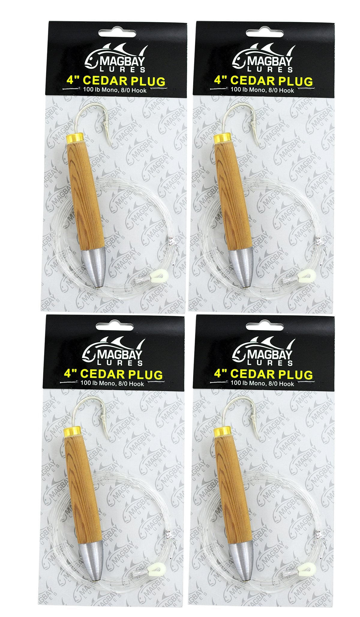 MagBay Lures 4" Custom Cedar Plugs Rigged and Ready