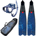 SEAC Motus Tris, Freediving and Spearfishing Set Motus Long fins, One Diving mas