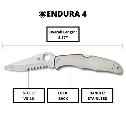 Spyderco Endura 4 Signature Folder Utility Knife with 3.85", view 5