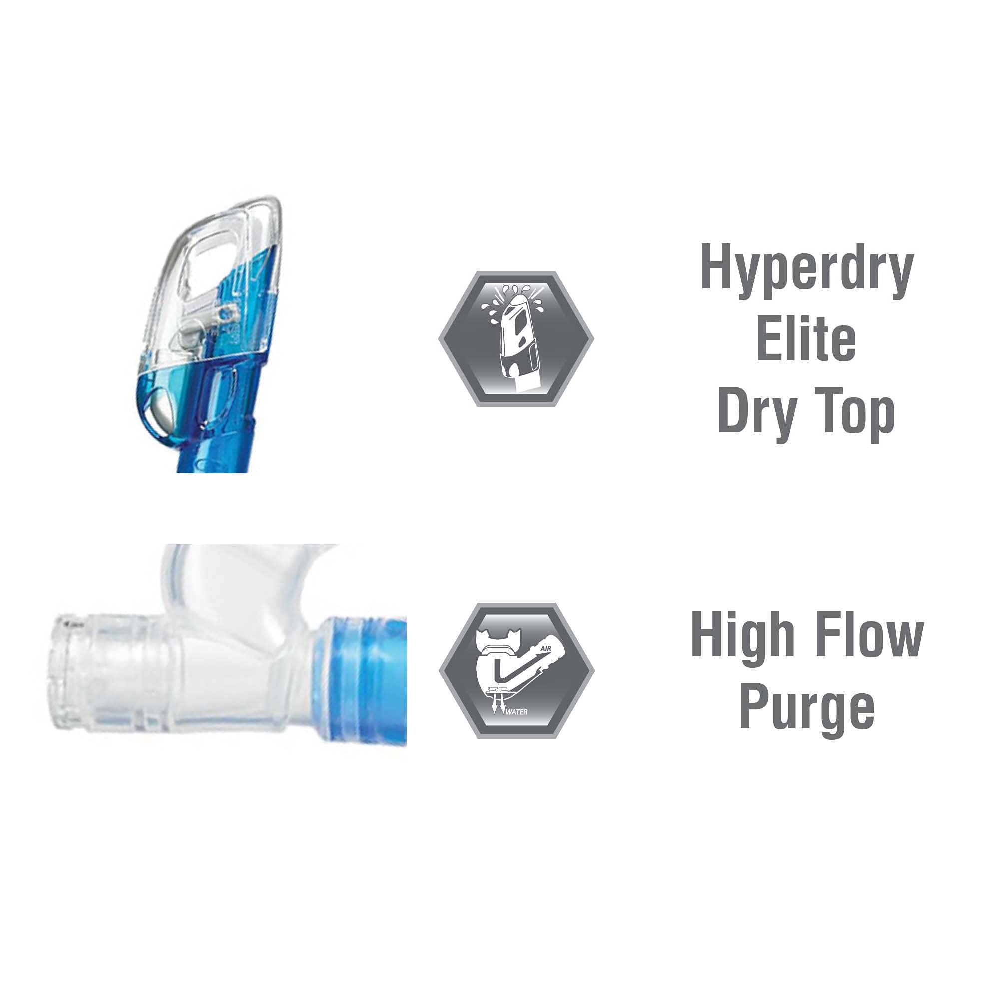 TUSA Sport Youth Mini-Kleio Mask and Dry Snorkel Combo Set, Clear Blue, UC-2022P