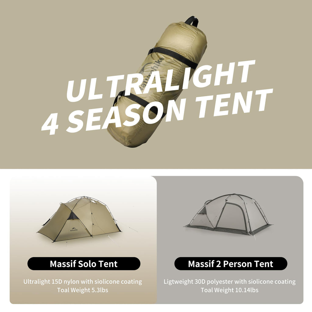 Naturehike Massif Hot Tent with Stove Jack, 4 Season Tent, 1/2/4/6 Person Campin, view 7