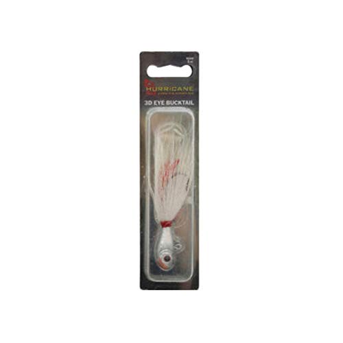 HURRICANE SBJ3D-20-1 3D Eye Bucktail White 2 Oz