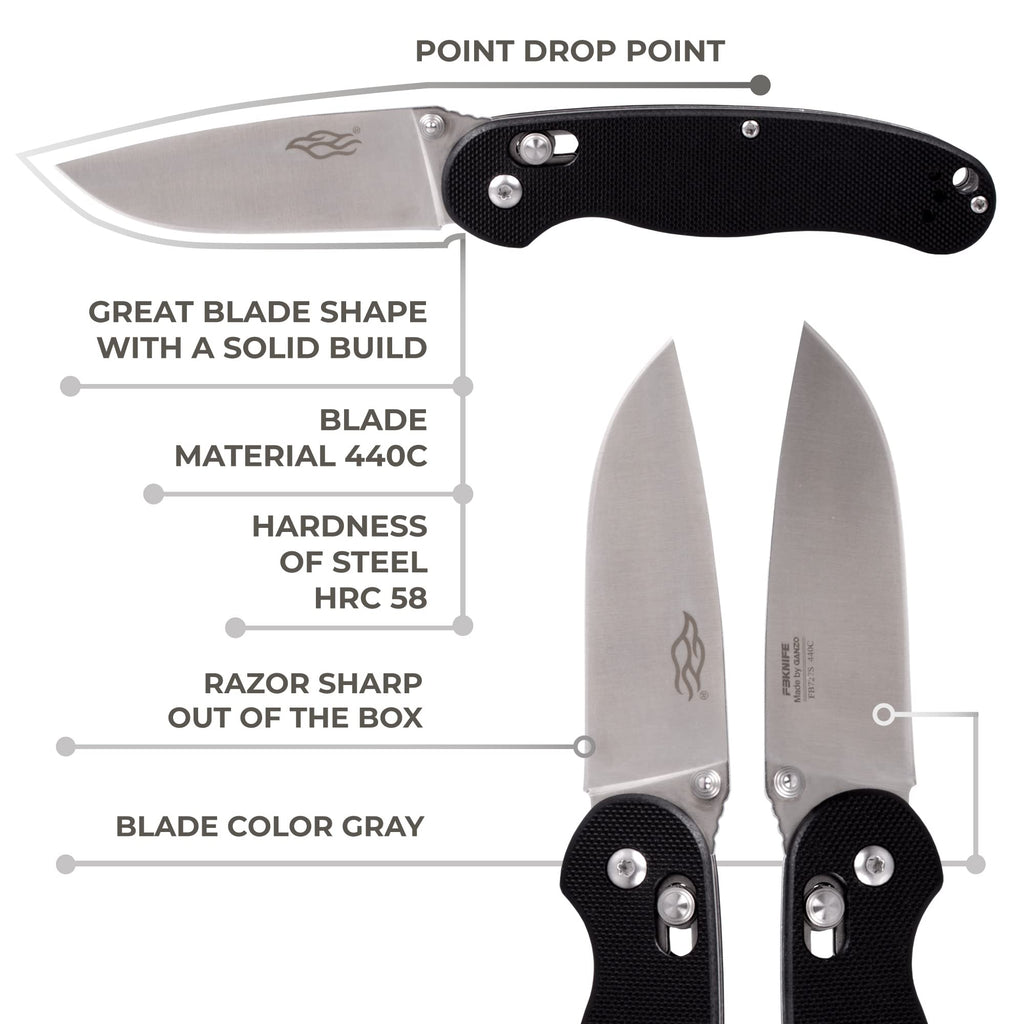 Firebird GANZO FB727S-BK Folding Pocket Knife 440C Stainless, view 5