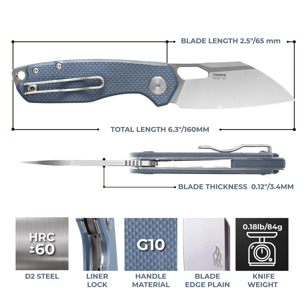 Firebird GANZO FH924-GY Ball Bearing Pocket Folding Knife, view 2