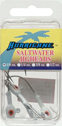 HURRICANE FSWG18-1WH Saltwater Jighead White 1/8Oz