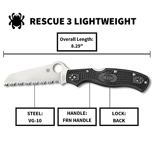 Spyderco Rescue 3 93mm Lightweight Knife
