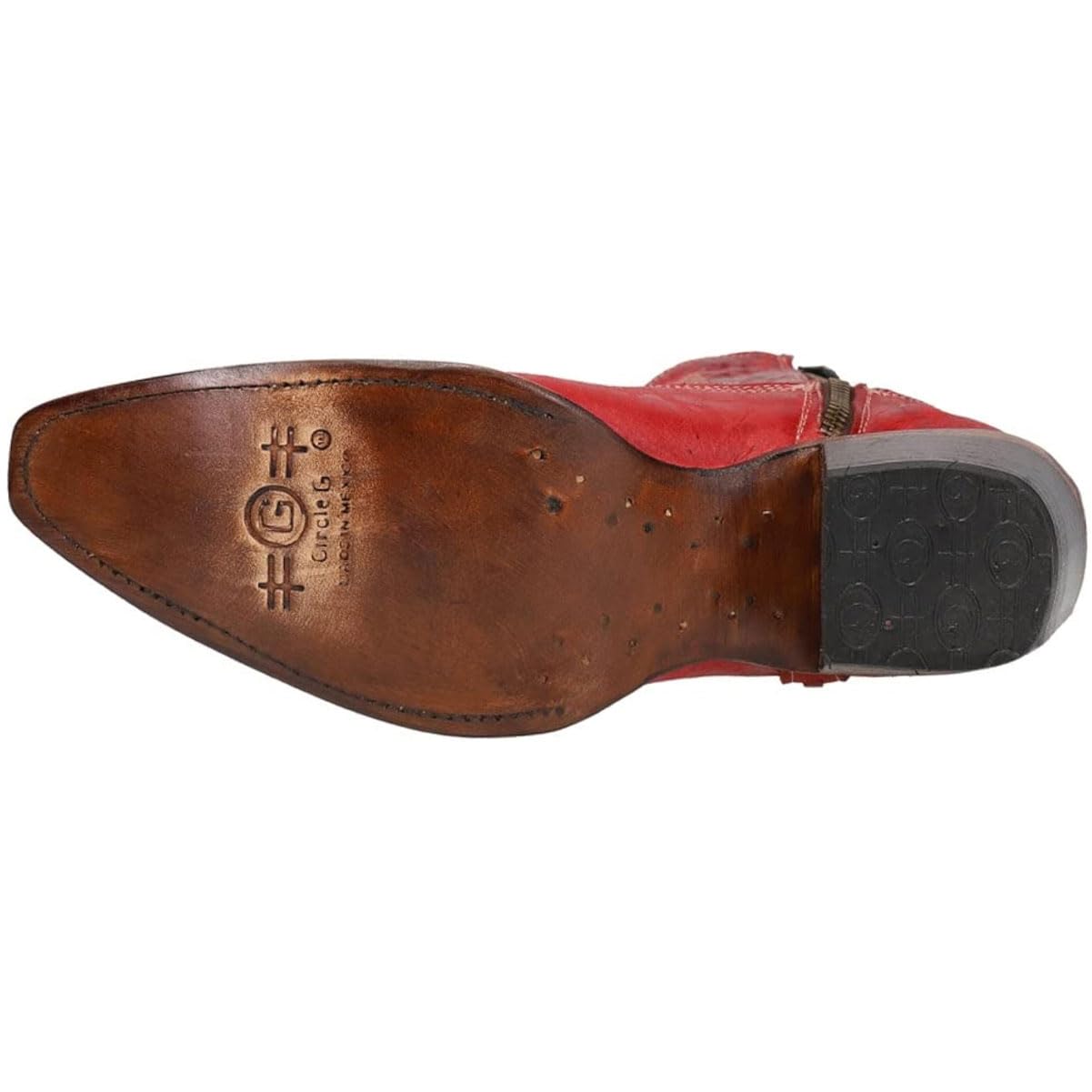 CORRAL Ld Red Embroidery & Zipper Ankle Boot, Size: 8.5, Width: M (L5704-M-8.5)