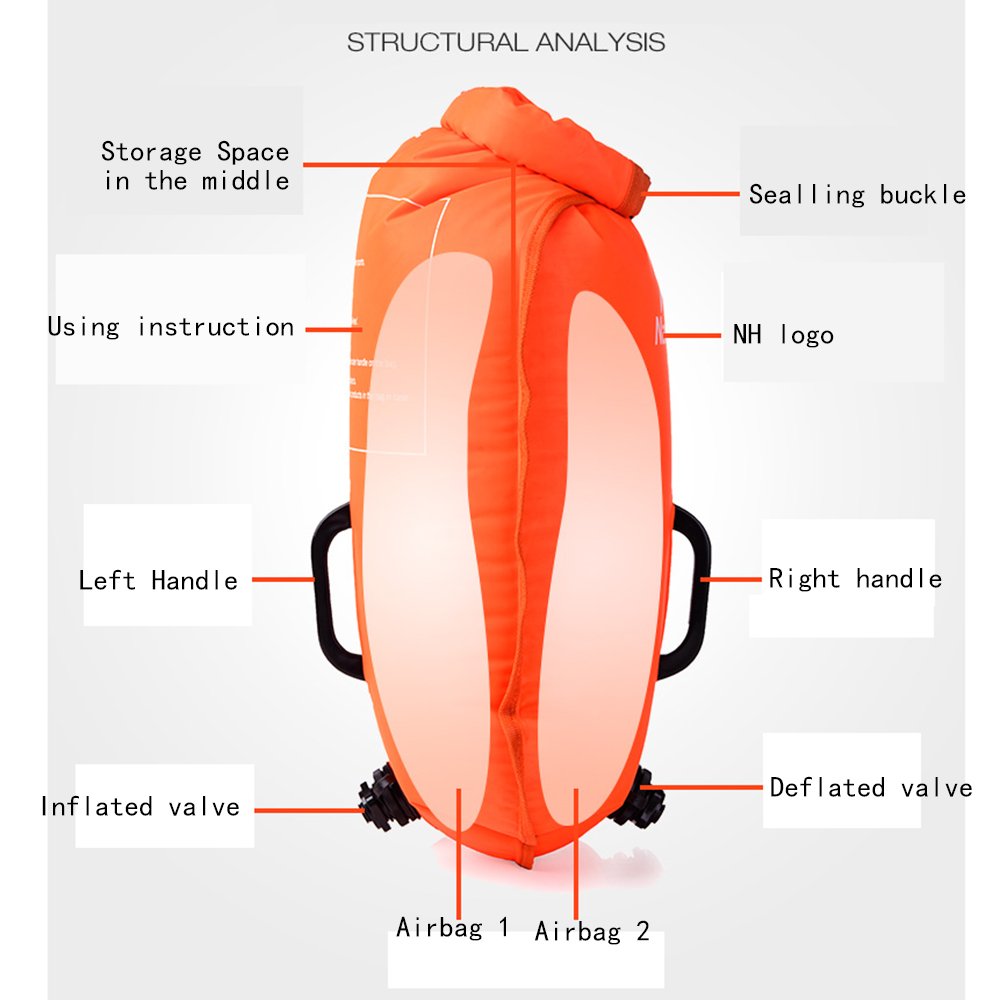 Naturehike Swim Buoy Inflatable Swimming Tow Float Difting Bag Dry Bag Water Spo