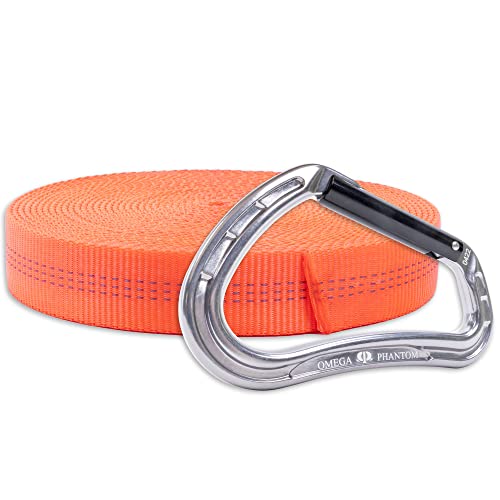 Rock-N-Rescue Heavyweight Nylon Tubular Webbing Orange 100 ft Bundle w/Phantom K