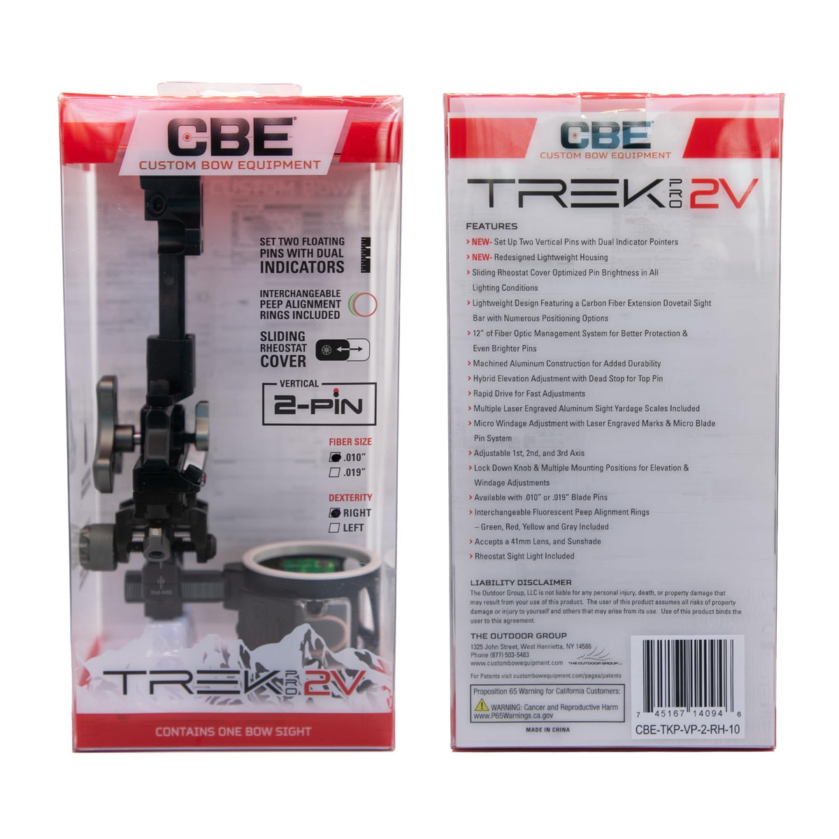 Trek Pro, Vertical Pin, 2 Pin, 010, RH