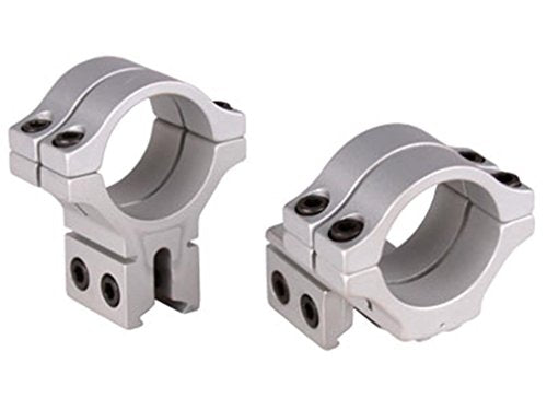 BKL 30mm Rings, 3/8 or 11mm Dovetail, Double Strap, Offset, Silver