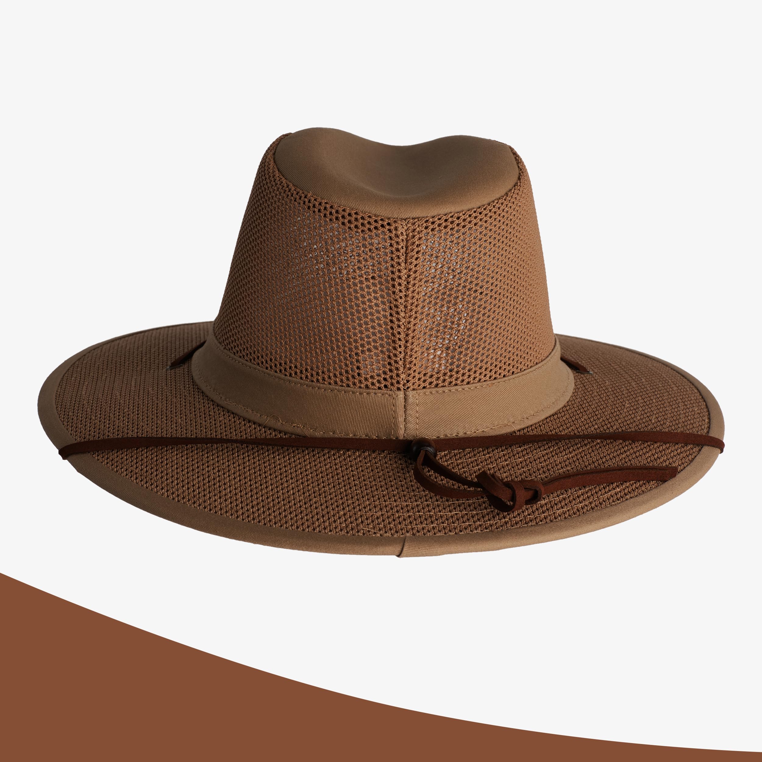 Henschel Hats Aussie Breezer Original - Wide-Brim Sun Hat for Men with Adjustabl