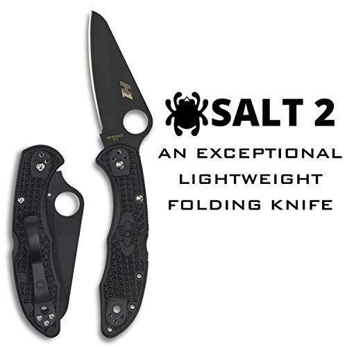 Spyderco Salt 2 Lightweight Knife with 3" H-1, view 2
