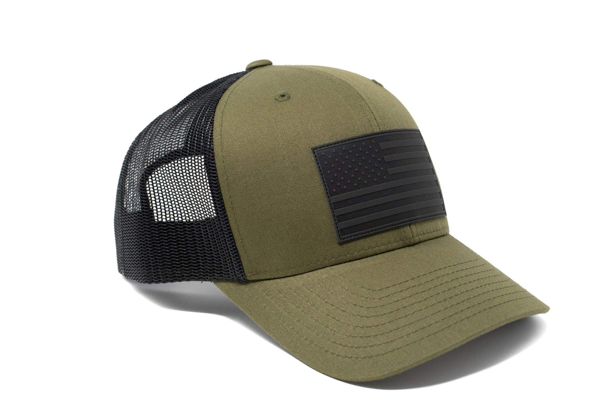 13 STRIPES American Flag Hat – Leather Patch Mesh Back Snapback Hat for Men & Wo