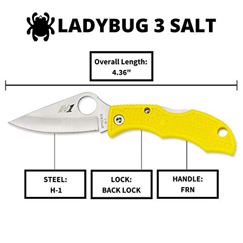 Spyderco Ladybug 3 Salt Lightweight Knife with 1.93"