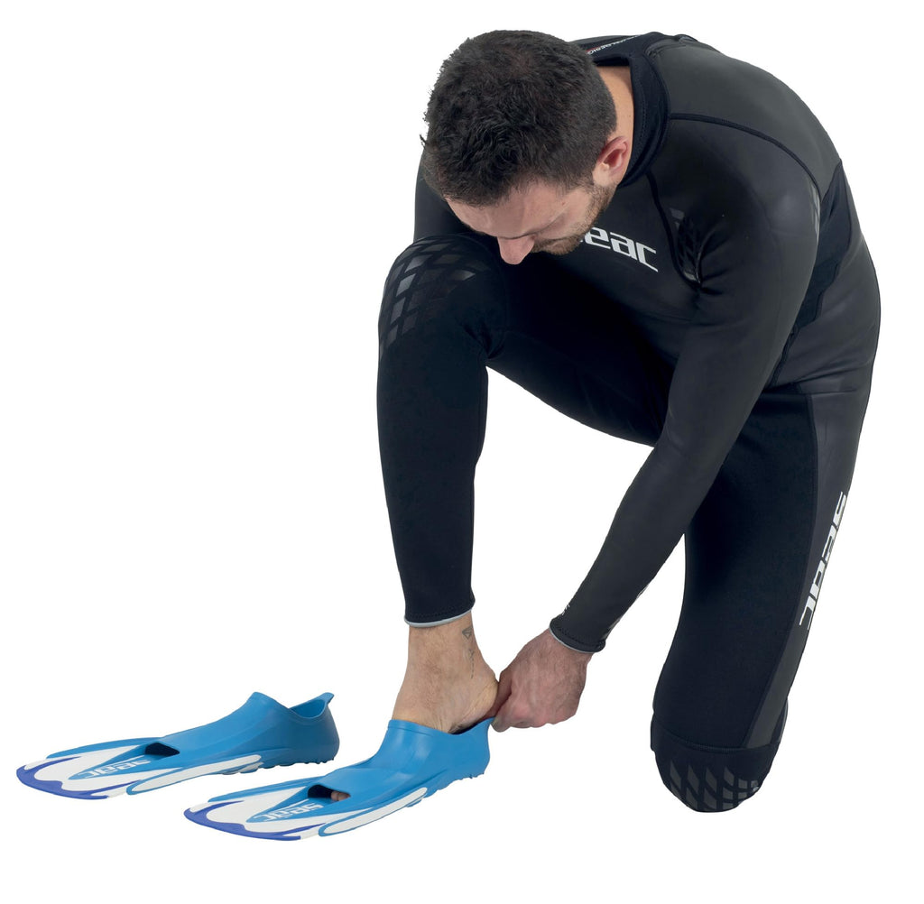 SEAC Men's Team Snorkeling Swim Fins, Blue, Small/7-7.5, view 6
