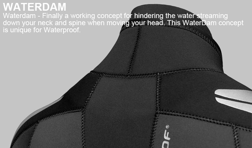 Waterproof Mens W8 7mm Front-Zip Wetsuit, Large, view 5