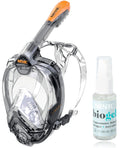 SEAC Libera Full Face Mask with Bio Gel Antifog, Black/Orange - L/XL (P-17000050