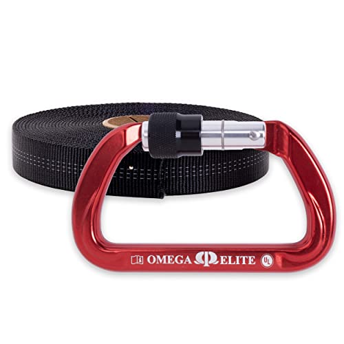 Rock-N-Rescue Heavyweight Nylon Tubular Webbing Black 25 ft Bundle w/Elite Screw