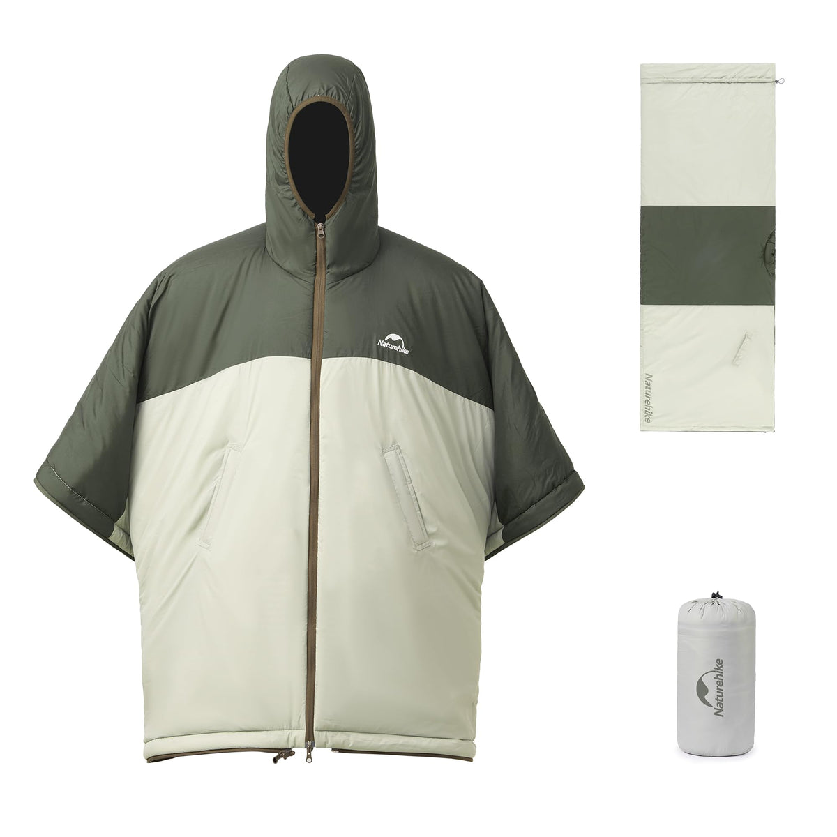 Naturehike Wearable Hooded Poncho Sleeping Bags with Teflon Fabric and Imitation