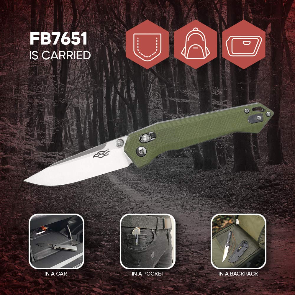 Firebird Ganzo FB7651-GR Pocket Folding Knife 440C, view 7