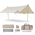 Naturehike Camping Tent Tarp,Camping Awning with Poles,Tent Canopy Rain Fly, Cam
