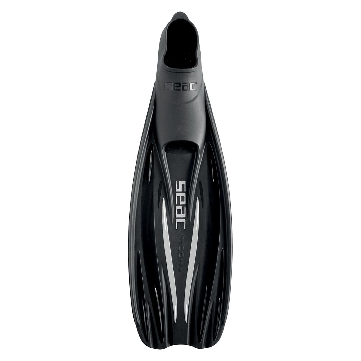 Seac F-100 PRO Full Foot Fins - Black, 40/41