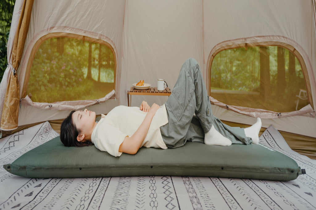 Naturehike 4"/10cm Ultra Thick Foam Self Inflating Sleeping Pad, R9.5 Patchwork, view 3