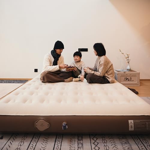 Naturehike Luxury King Size Air Mattress with Electric Built-in Pump, 79 * 71in