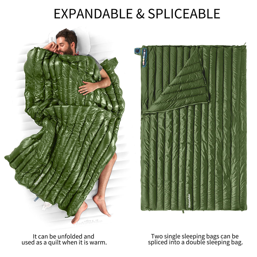 Naturehike 1.25lbs Ultralight Sleeping Bag, 800 Fill Power Goose Down Sleeping B, view 4