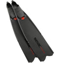 SEAC Motus Long Blade Spearfishing Freediving Fins (Pair), Black, M Size US 7-7.