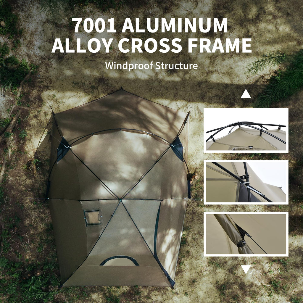 Naturehike Massif Hot Tent with Stove Jack, 4 Season Tent, 1/2/4/6 Person Campin, view 6