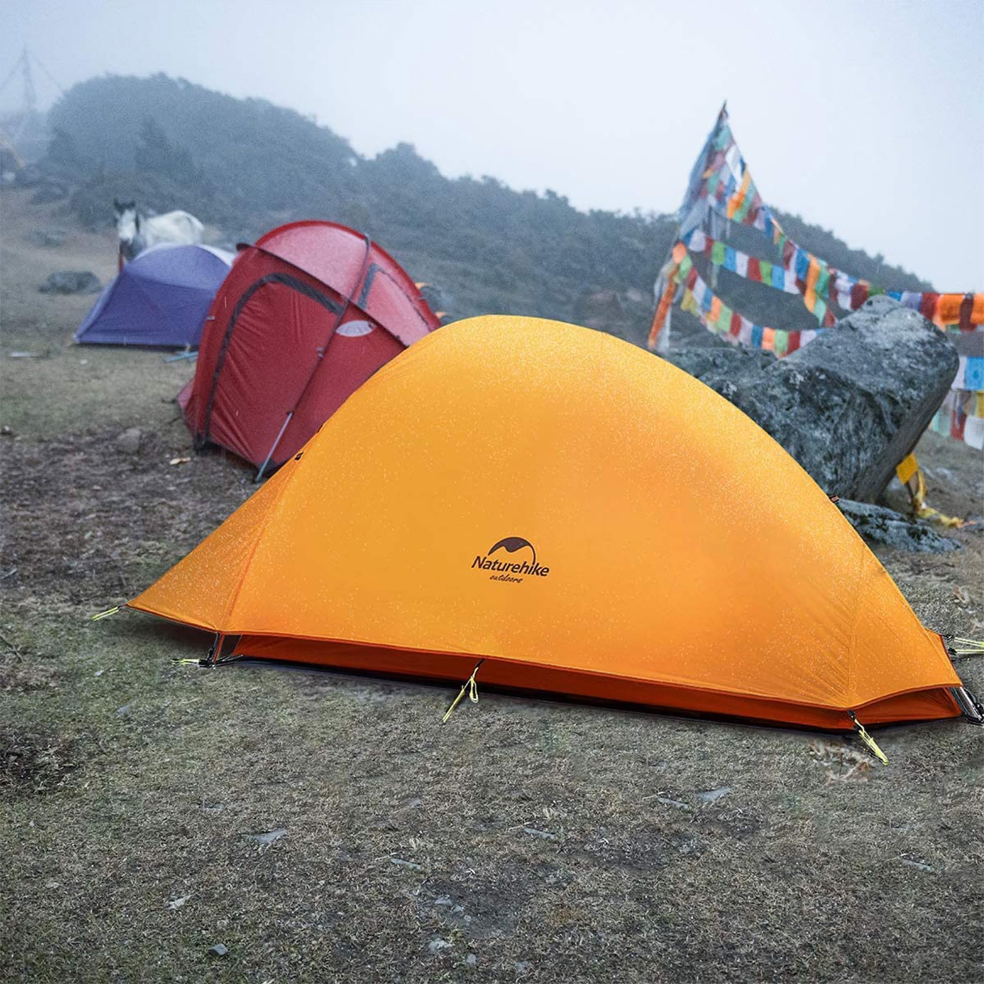 Naturehike Cloud-Up 1 Person Tent Lightweight Backpacking Tent for One Man, Wate