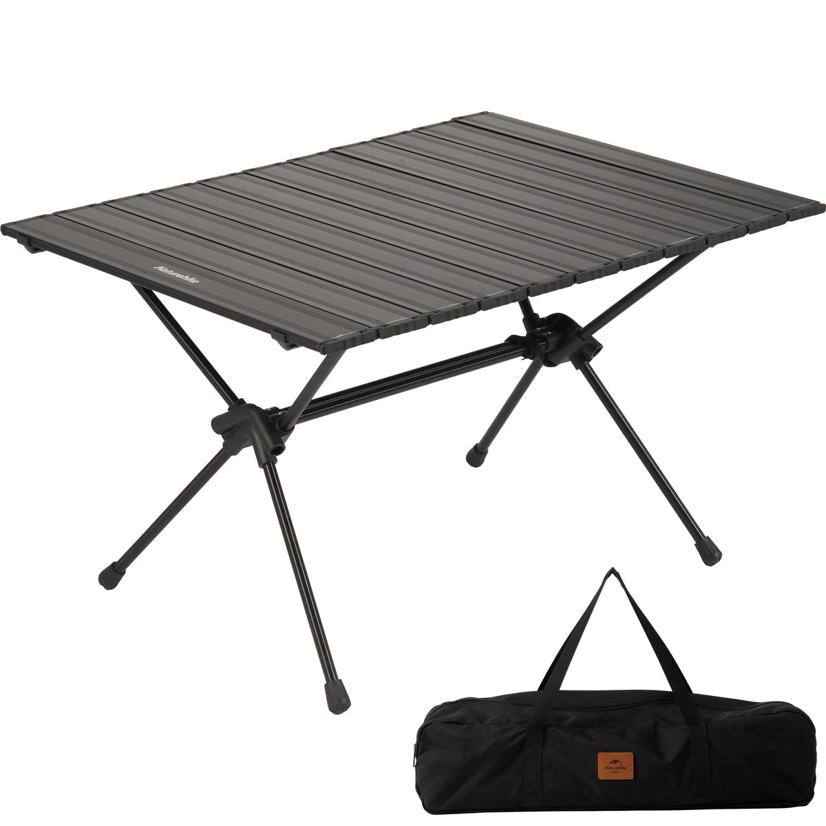 Naturehike FT11 Height Adjustable Camping Table, Ultralight Aluminum Roll Up Tab