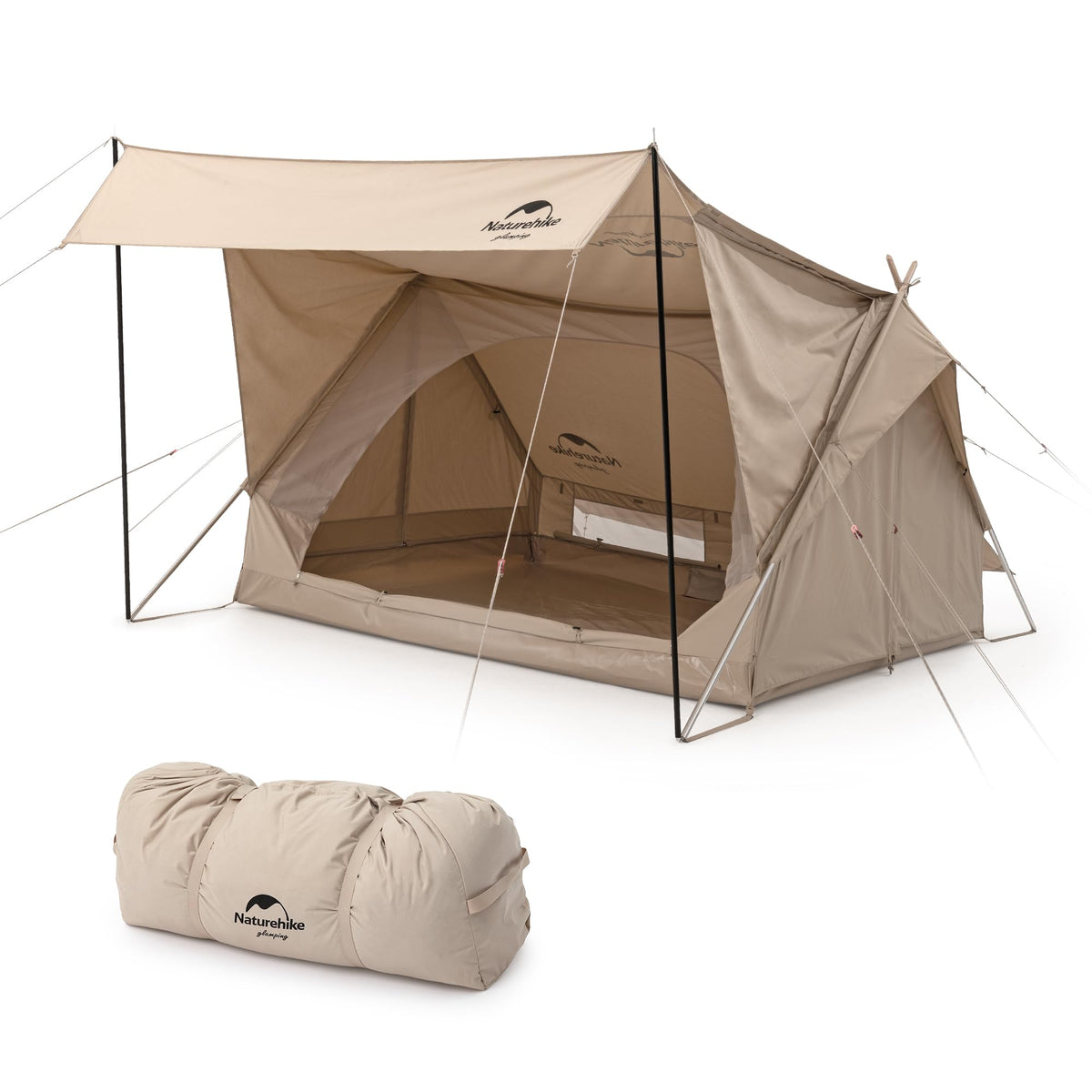 Naturehike Gen 4 Season 2 Person Cabin Tent, Cotton Glamping Tent, Waterproof Wi